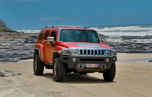 One of our Hummers on Fraser Island